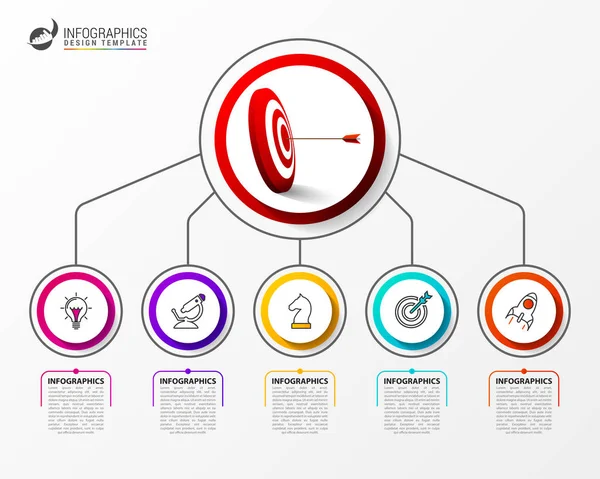 Infografische Design Vorlage Kreatives Konzept Mit Schritten Kann Für Workflow — Stockvektor