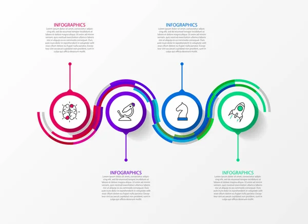 Modèle Conception Infographie Concept Créatif Étapes Peut Être Utilisé Pour — Image vectorielle