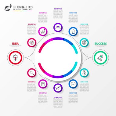Infographic tasarım şablonu. başarı için 2 farklı yolları