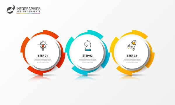 Infografisch Ontwerp Template Creatief Concept Met Stappen Kan Gebruikt Worden — Stockvector