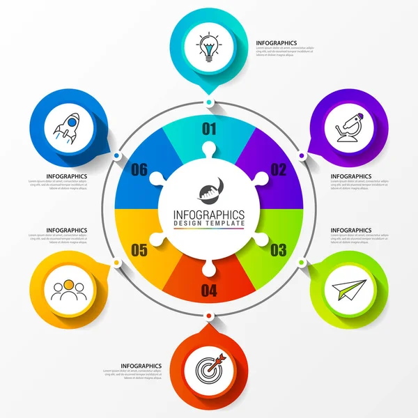 Infografikai Tervezési Sablon Kreatív Koncepció Lépéssel Használható Munkafolyamat Elrendezés Diagram — Stock Vector