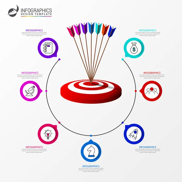 Modèle Conception Infographie Concept Créatif Avec Étapes Peut Être Utilisé — Image vectorielle