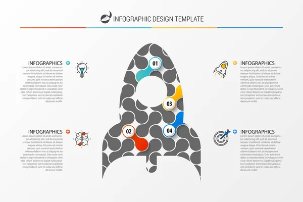Шаблон Інфографічного Дизайну Креативна Концепція Кроками Може Використовуватися Компонування Робочого — стоковий вектор