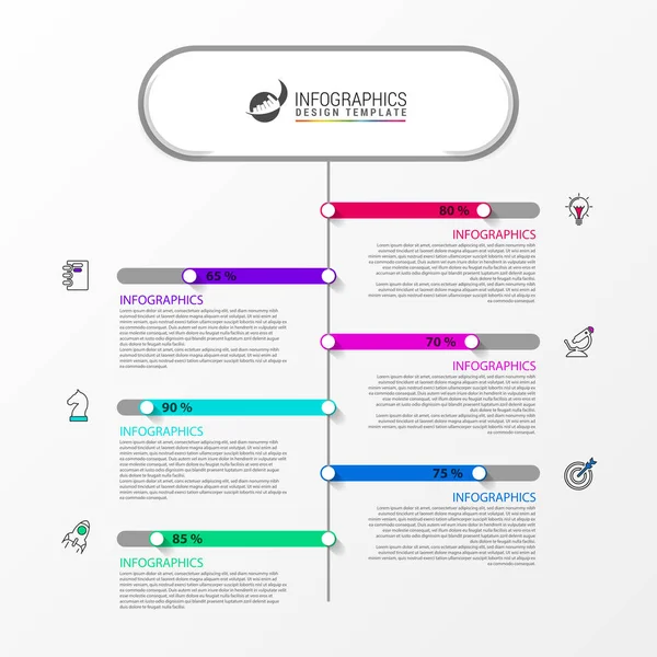 Plantilla Diseño Infográfico Concepto Creativo Con Pasos Puede Utilizar Para — Vector de stock