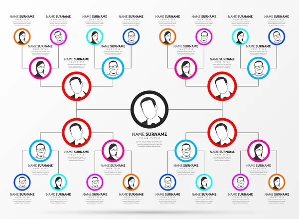 Infographic design template. Creative organization chart. Vector — Stock Vector