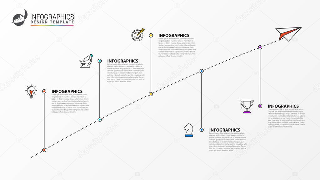 Infographic design template. Creative concept with 5 steps