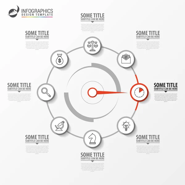 Infographic ontwerpsjabloon. Creatief concept met 8 stappen — Stockvector