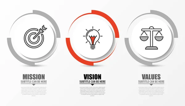 Modèle de conception d'infographie. Concept créatif en 3 étapes — Image vectorielle