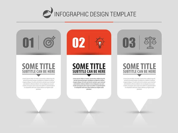 Infographic ontwerpsjabloon. Creatief concept met 3 stappen — Stockvector