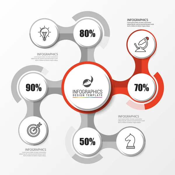 Modèle de conception d'infographie. Concept créatif en 4 étapes — Image vectorielle