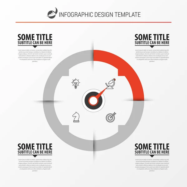 Infographic design template. Creative concept with 4 steps — Stock Vector