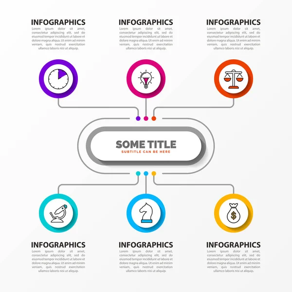 Modello Progettazione Infografica Concetto Creativo Con Passaggi Può Essere Utilizzato — Vettoriale Stock