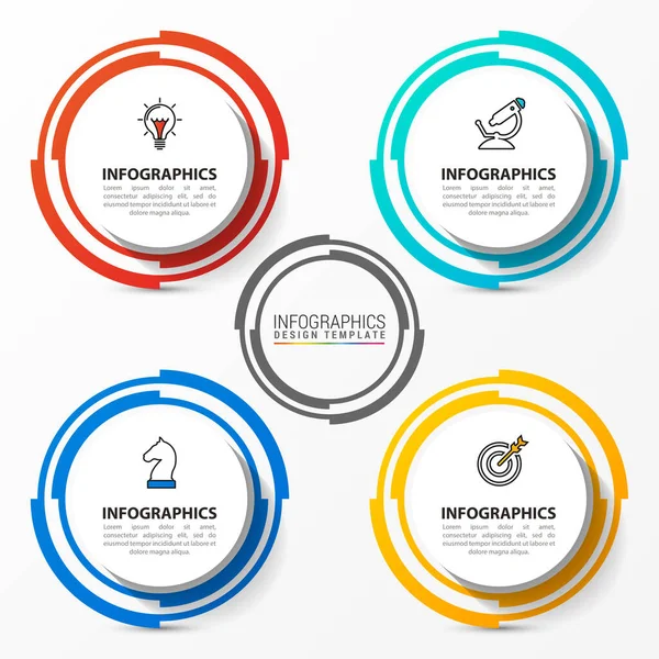 Plantilla Diseño Infográfico Concepto Creativo Con Pasos Puede Utilizar Para — Archivo Imágenes Vectoriales