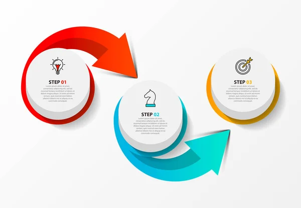 Infografisch Ontwerp Template Creatief Concept Met Stappen Kan Gebruikt Worden — Stockvector