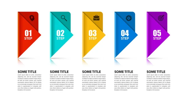 Infografikai Tervezési Sablon Kreatív Koncepció Lépésben Használható Munkafolyamat Elrendezés Diagram — Stock Vector