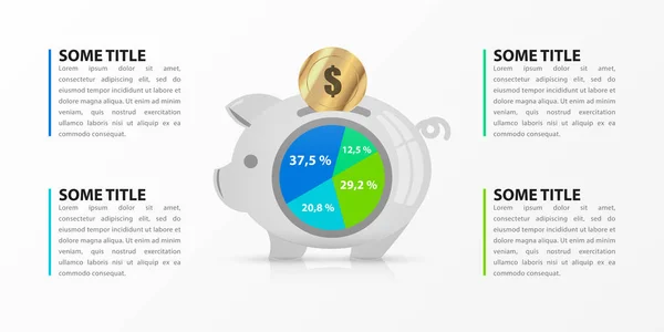 Plantilla Diseño Infográfico Concepto Creativo Con Pasos Puede Utilizar Para — Vector de stock