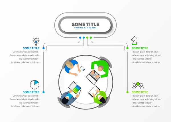 Infographic Design Template Creative Concept Steps Can Used Workflow Layout — Stock Vector