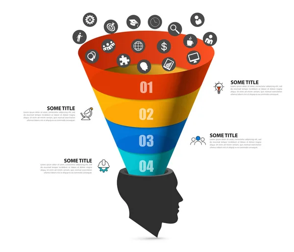 Modèle Conception Infographie Concept Créatif Étapes Peut Être Utilisé Pour — Image vectorielle