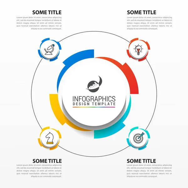 Infografisch Ontwerp Template Creatief Concept Met Stappen Kan Gebruikt Worden — Stockvector