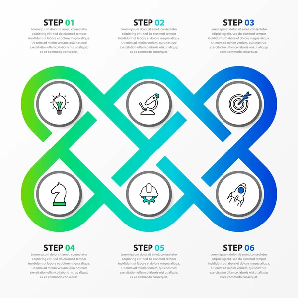 Infografische Design Vorlage Kreatives Konzept Mit Schritten Kann Für Workflow — Stockvektor