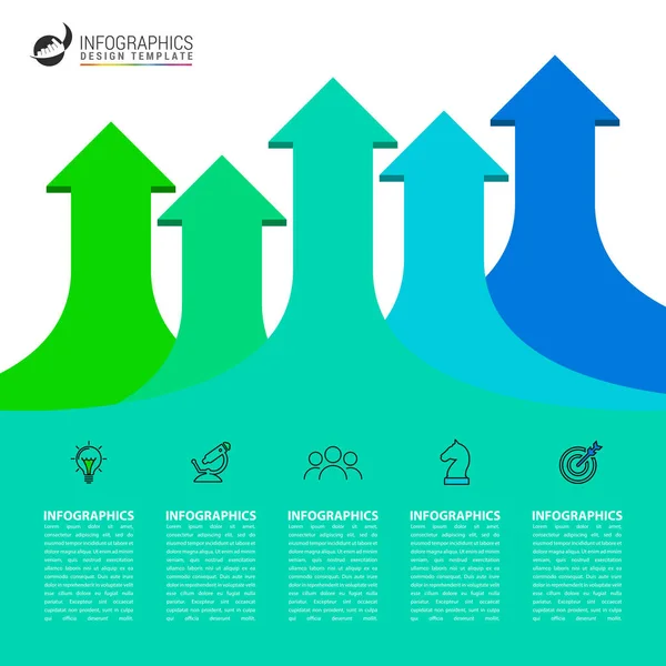 Infographic Πρότυπο Σχεδιασμού Δημιουργική Ιδέα Βήματα Μπορεί Χρησιμοποιηθεί Για Διάταξη — Διανυσματικό Αρχείο