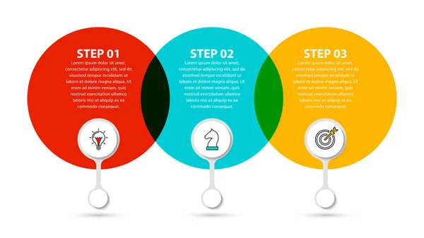Infografische Design Vorlage Kreatives Konzept Mit Schritten Kann Für Workflow — Stockvektor