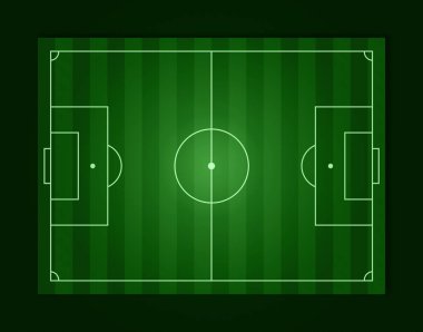 Yeşil saha, üstten görünüm alandan soccor.