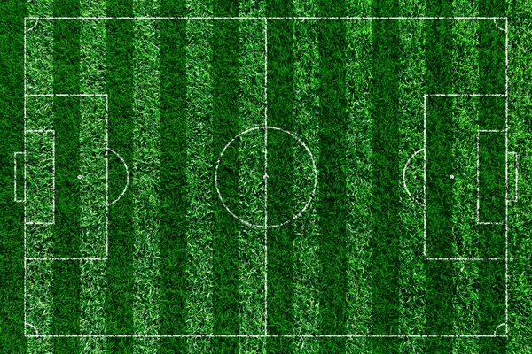 Yeşil saha, üstten görünüm alandan soccor.