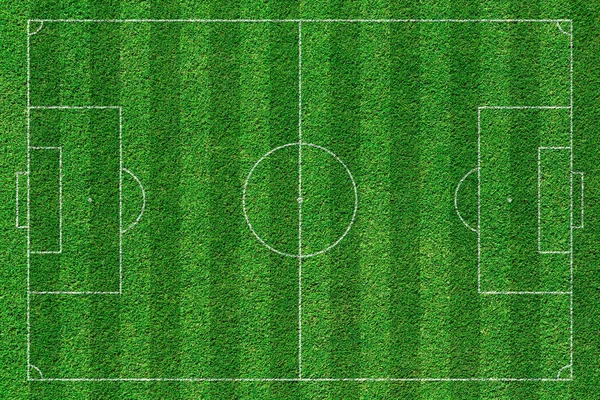 Campo Fútbol Verde Campo Fútbol Desde Vista Superior Imagen De Stock