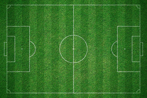 Зеленое Футбольное Поле Поле Видом Сверху Стоковое Фото