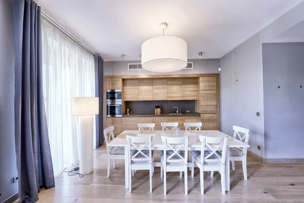 Interior Design Μοντέρνα Κουζίνα Νέο Σπίτι — Φωτογραφία Αρχείου