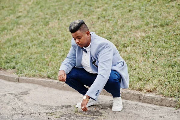 Homem Árabe Elegante Jaqueta Laço Laço Posou Livre Árabe Modelo — Fotografia de Stock