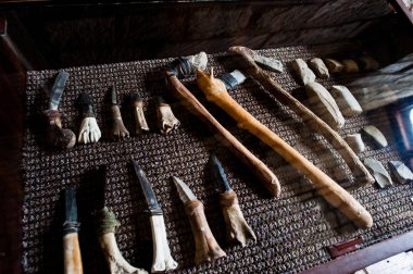 Bir erken Uygarlık Müzesi'nde çalışma araçları.