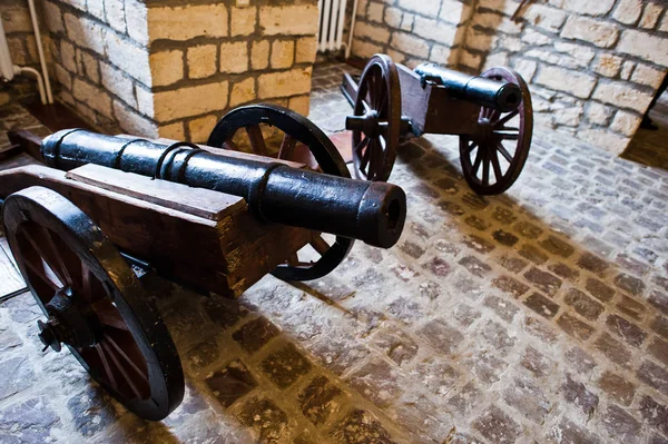 Canhão Muito Antigo Feito Ferro Museu — Fotografia de Stock