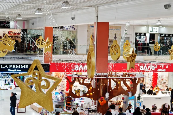 Kiyv Oekraïne December 2018 Nieuwjaar Decoraties Winkelcentrum — Stockfoto