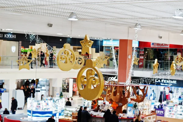 Kiyv Oekraïne December 2018 Nieuwjaar Decoraties Winkelcentrum — Stockfoto