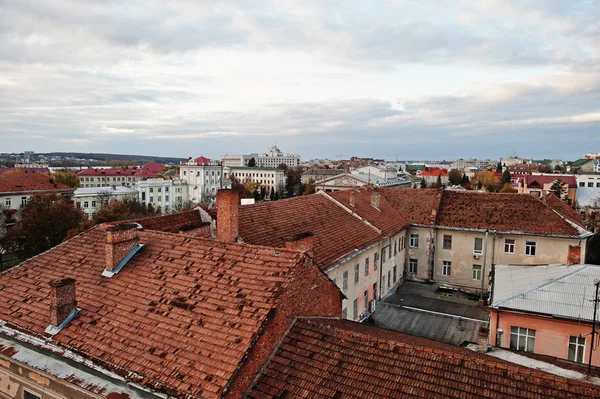 View Old City Buildings Red Tile Roof — Stock Photo, Image