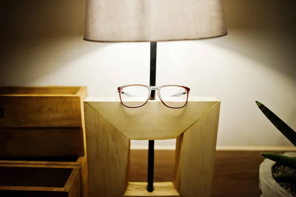 Close Photo Glasses Frame Lamp Eyewear Concept — Stock Photo, Image