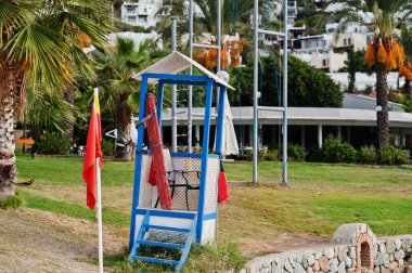 Bodrum, Türkiye 'de cankurtaran kulesi.