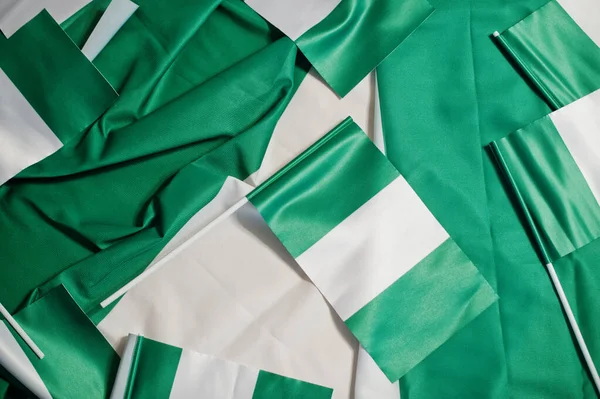Glücklicher Tag Der Unabhängigkeit Nigerias Nigerianische Flaggen — Stockfoto