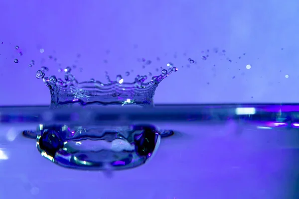 figures and shapes of water produced by splash photographed very closely with selective focus