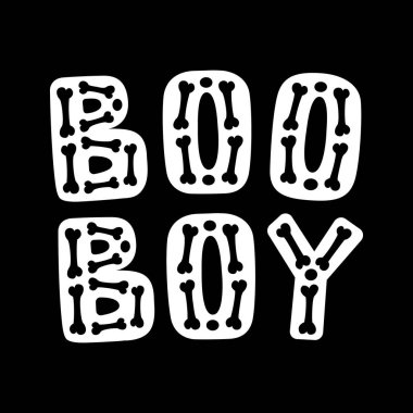 Boo çocuk. Cadılar Bayramı yazı.