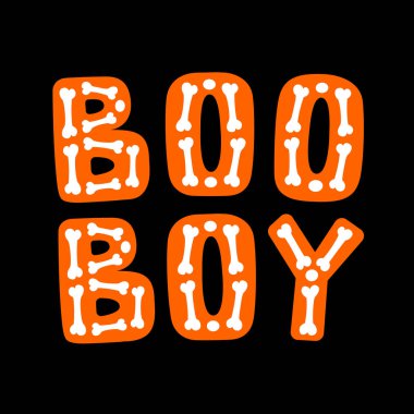 Boo çocuk. Cadılar Bayramı yazı.