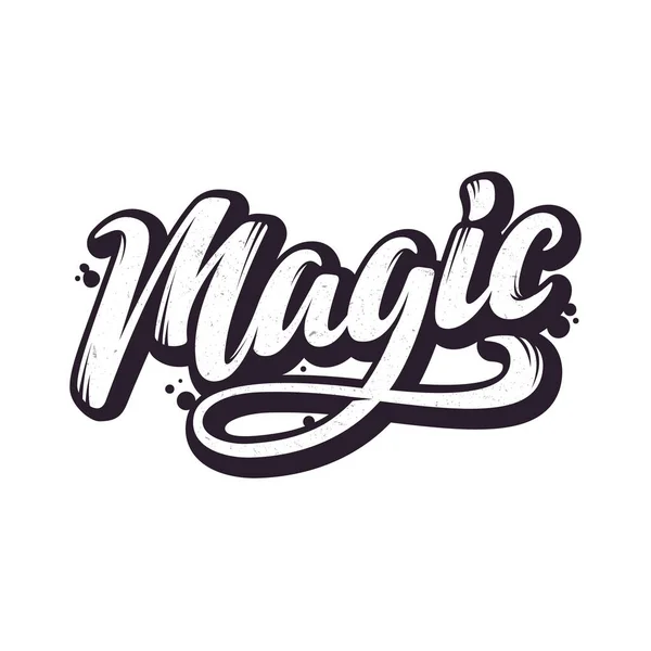 Magie Handgezeichneter Schriftzug Pinselkalligrafie Für Einladungs Und Grußkarten Shirts Drucke — Stockvektor