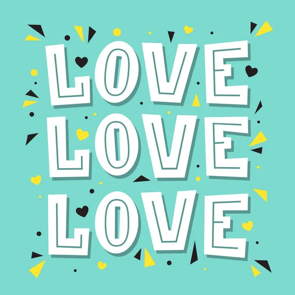 Αγάπη αγάπη αγάπη γράμματα εικονογράφηση. — Διανυσματικό Αρχείο