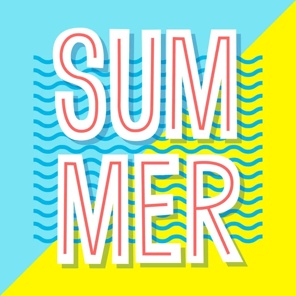 Affiche d'été. Conception de bannière vectorielle. Illustration typographique . — Image vectorielle