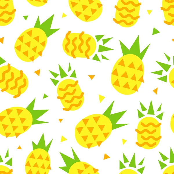 Ananas nahtloses Muster. Tropischer Hintergrund. — Stockvektor