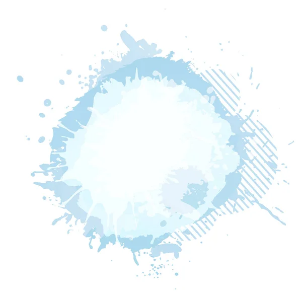 Plantilla de banner de vector de venta de invierno con fondo de copo de nieve azul blanco pintado, elementos de acuarela círculo de nieve para tipografía de venta de invierno. Ilustración vectorial — Vector de stock