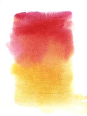 beyaz kağıt üzerine sarı kırmızı sulu boya boyalı arka plan dokusu