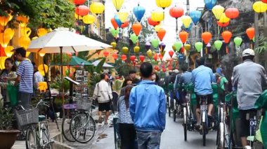 Hoi An, Vietnam-Aralık 28,2016: Hoi bir fener ve bir açık hava Müzesi olan bir şehirdir. Eski Şehir Unesco miras var. Antik çağda, Hoi bir ipek yolu üzerindeki park yerlerin oldu.